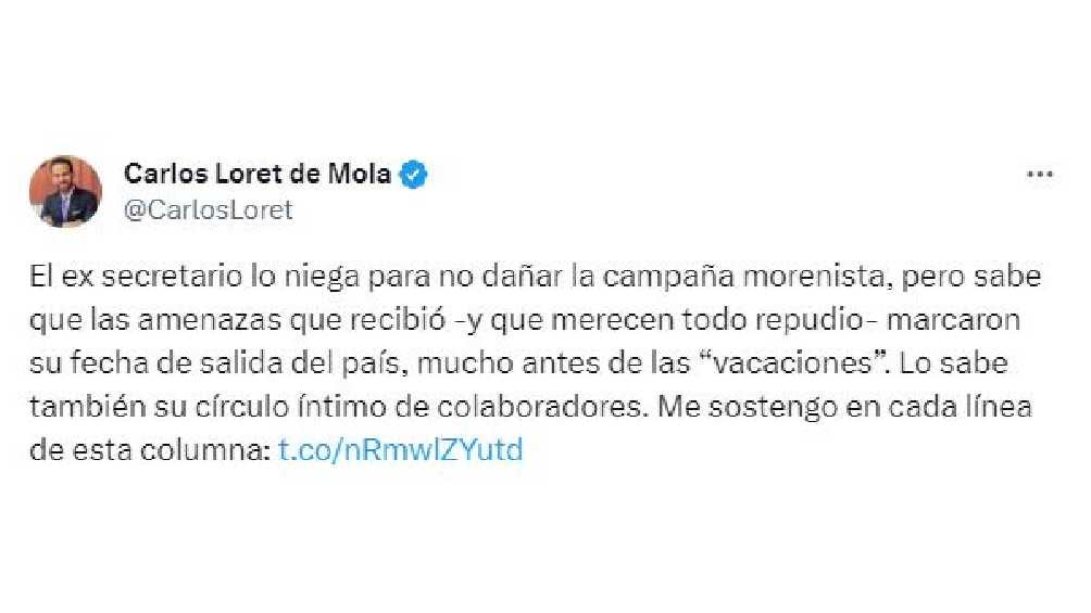 Loret de Mola se mantiene con que su información es cierta. 