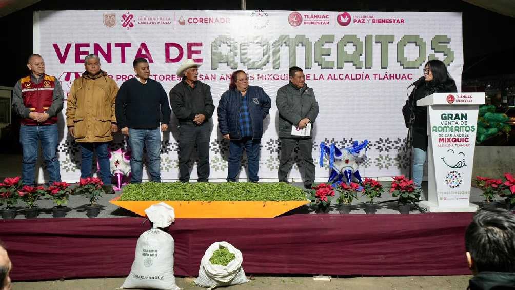 Fue inaugurada la temporada de la gran venta de romeritos en la alcaldía Tláhuac. 