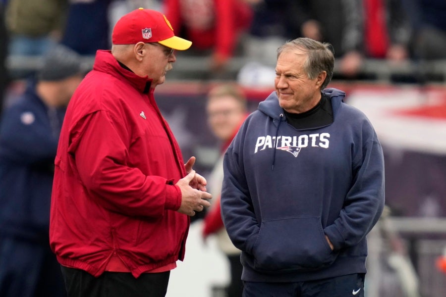 Bill Belichick con Andy Reid