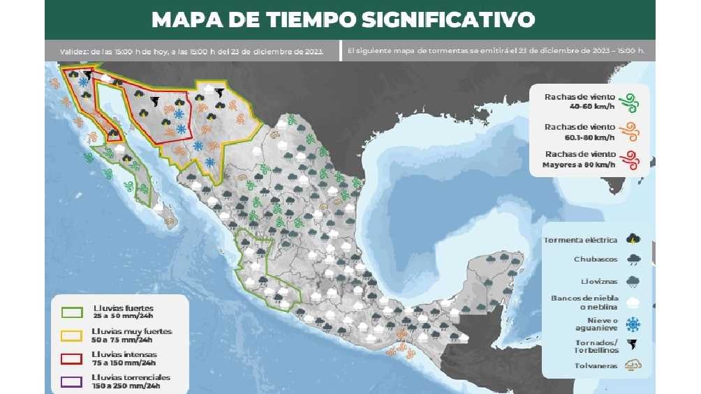 Gran parte del país padecerá los estragos de esta temporada invernal. 