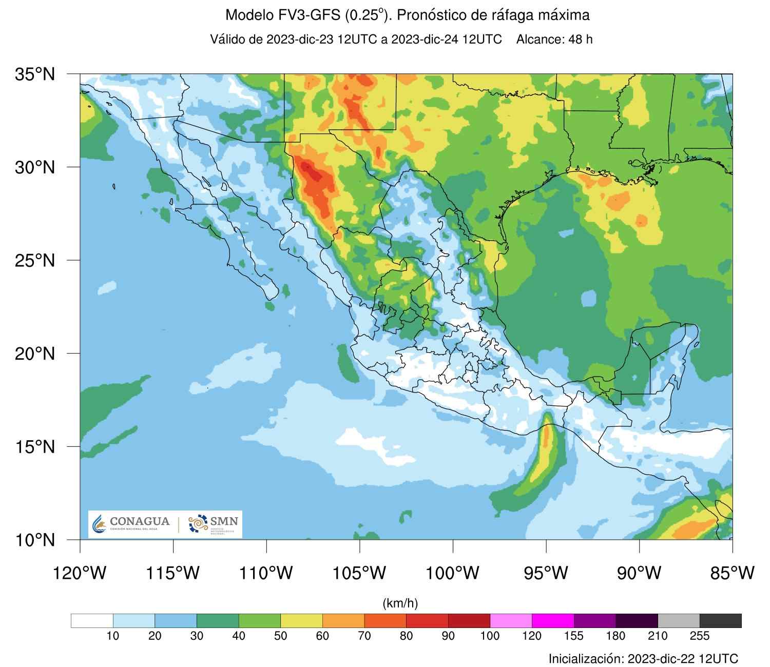 Se pronostican lluvias intensas en el norte del país