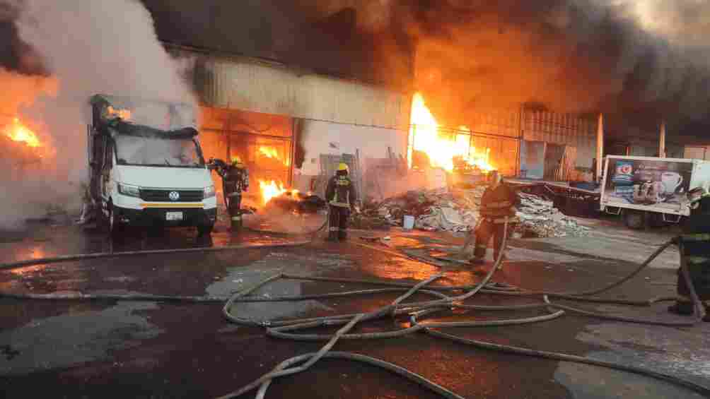 Se registró incendio en bodega de Gamesa en Puebla