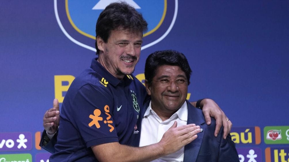 Diniz junto a Ednaldo Rodríguez, presidente de la CBF