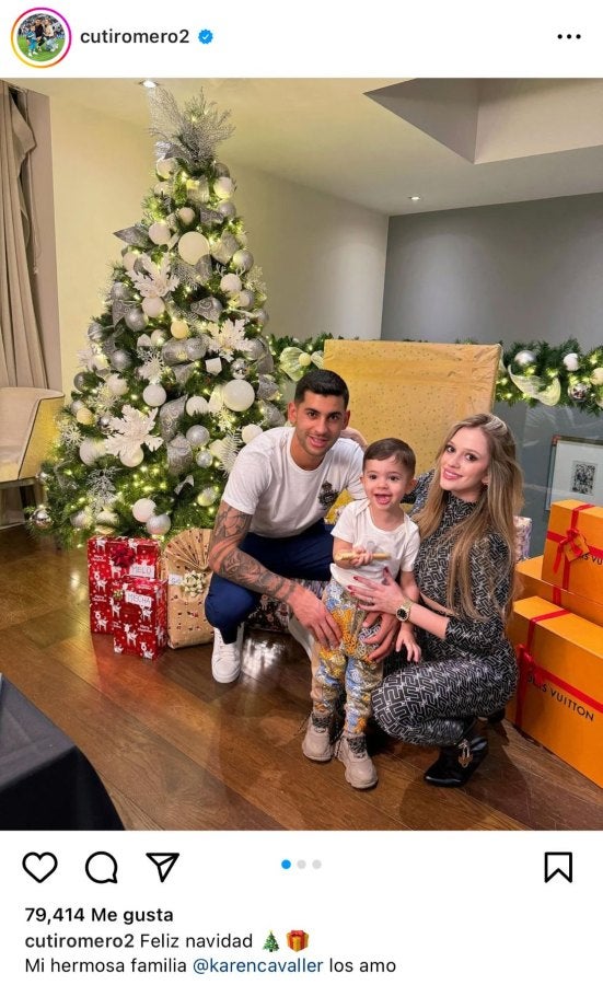 'Cuti' Romero con su familia en Navidad