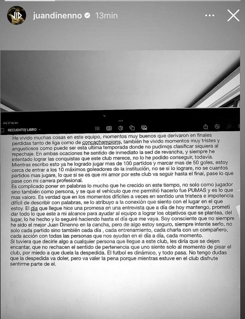 La carta de Dinneno a la afición auriazul