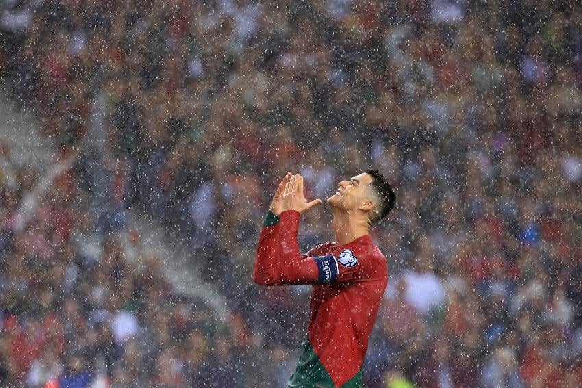 Ronaldo en un partido con Portugal