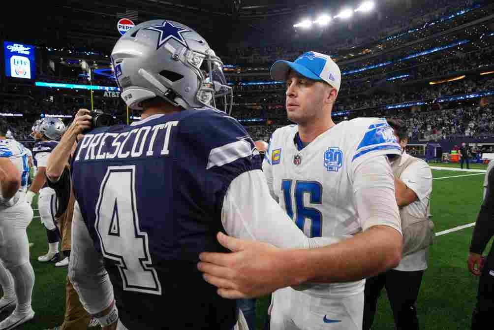 Prescott y Goff al finalizar el partido