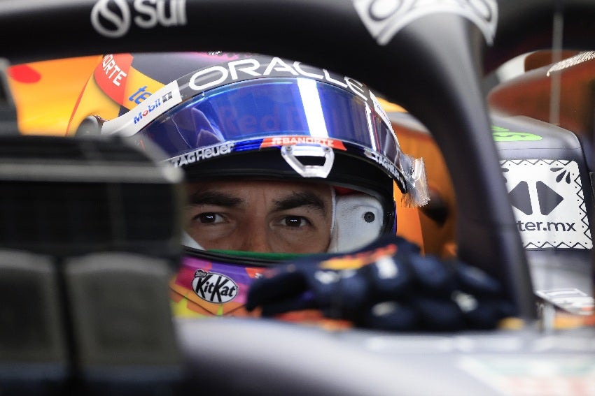 Checo Pérez en un GP de la F1