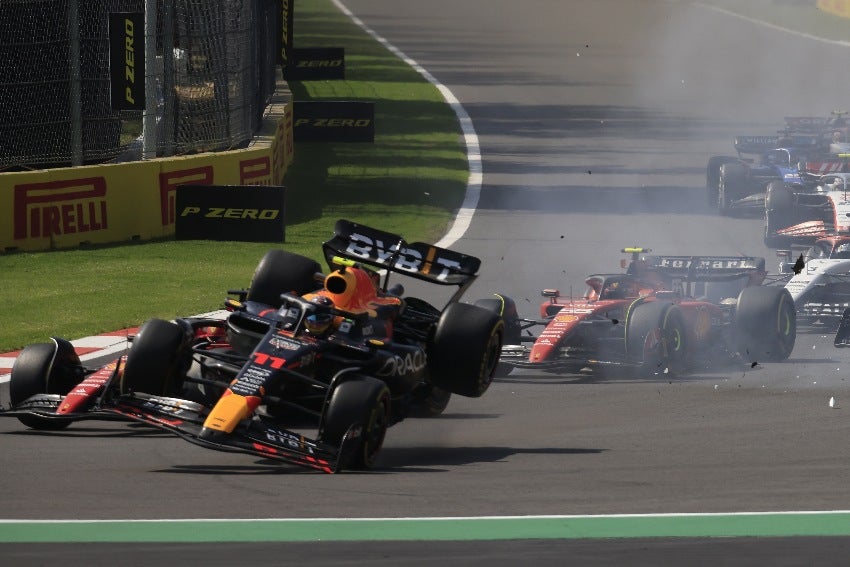 Checo Pérez en su accidentende en México