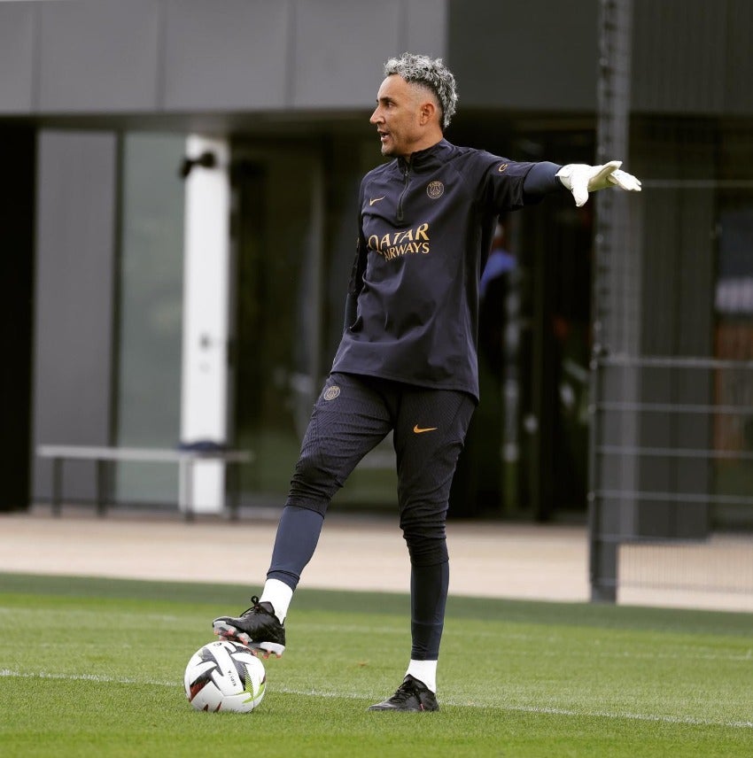 Keylor Navas en un entrenamiento de PSG