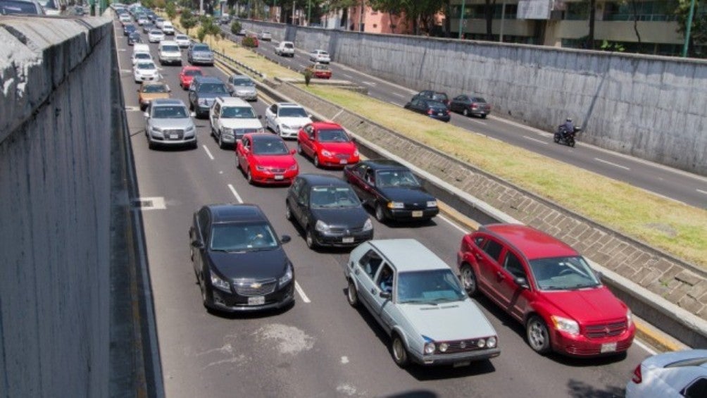 El tráfico intenso de la Ciudad de México