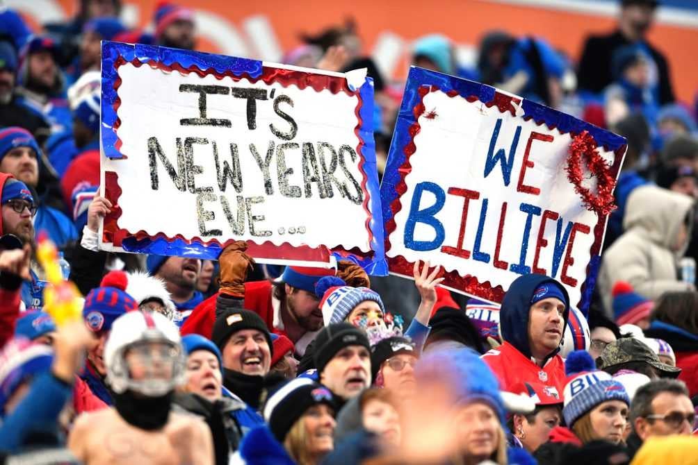 La afición de Buffalo en el partido contra los Patriots