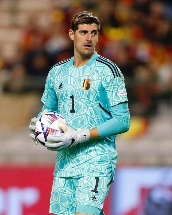 Thibaut Courtois jugando con la Selección de Bélgica