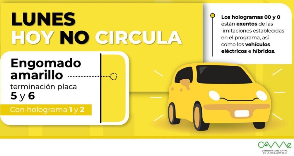 Este 8 de enero no circula el holograma amarillo 