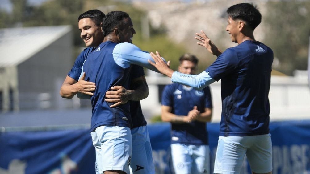 El equipo durante un partido de pretemporada