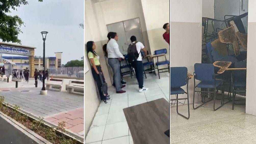 En las escuelas se reportaron disparos, lo que hizo que estudiantes se protegieran.