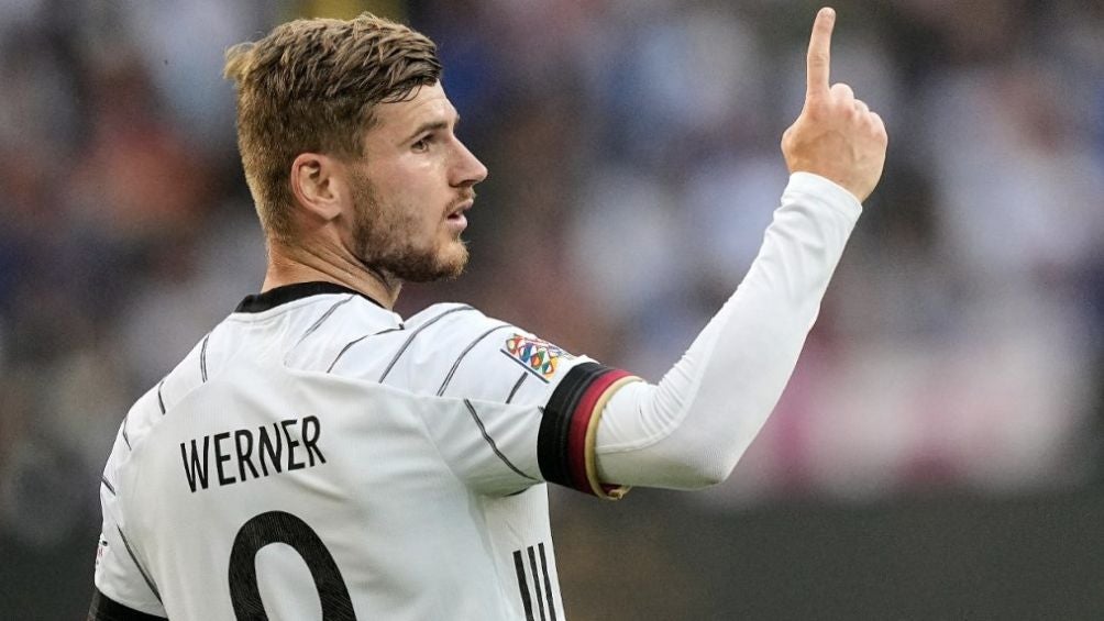 Werner celebra un gol con la Selección Alemana