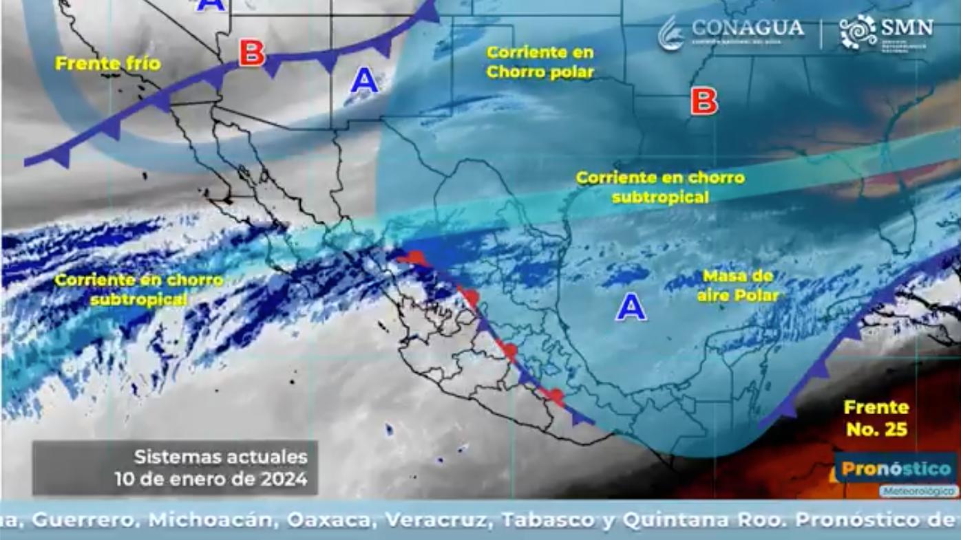 El Frente Frío No. 25 sigue haciendo de las suyas en gran parte del territorio.