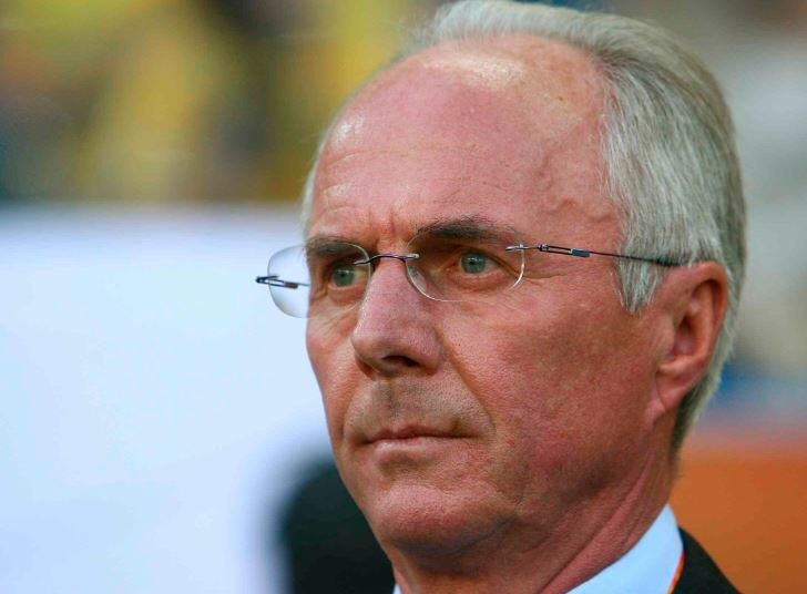 Sven-Göran Eriksson en un duelo del Tri