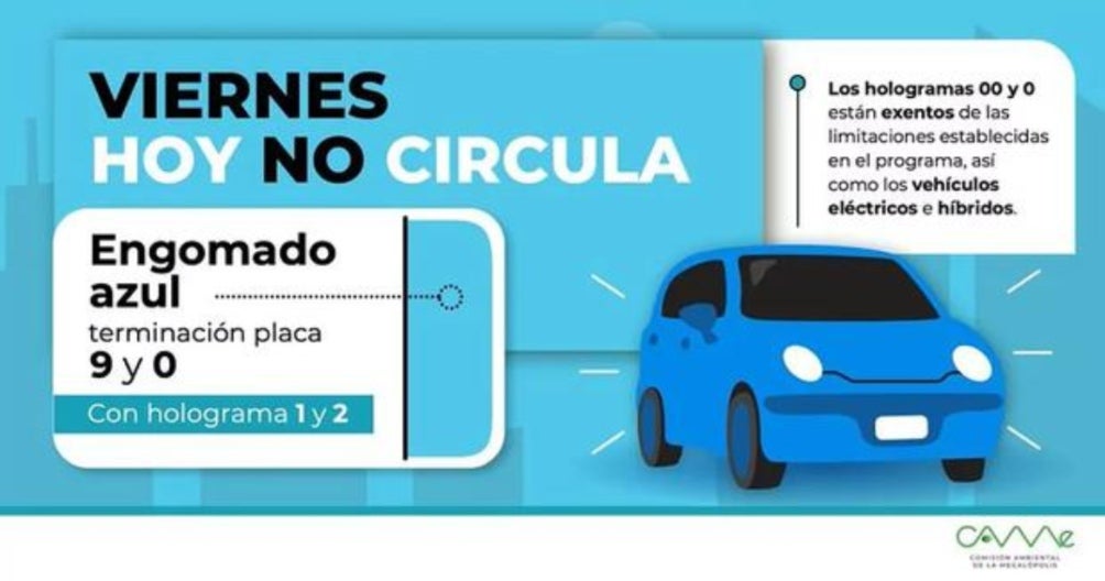 Checa que vehículos no circulan este viernes 12 e enero 2024. 