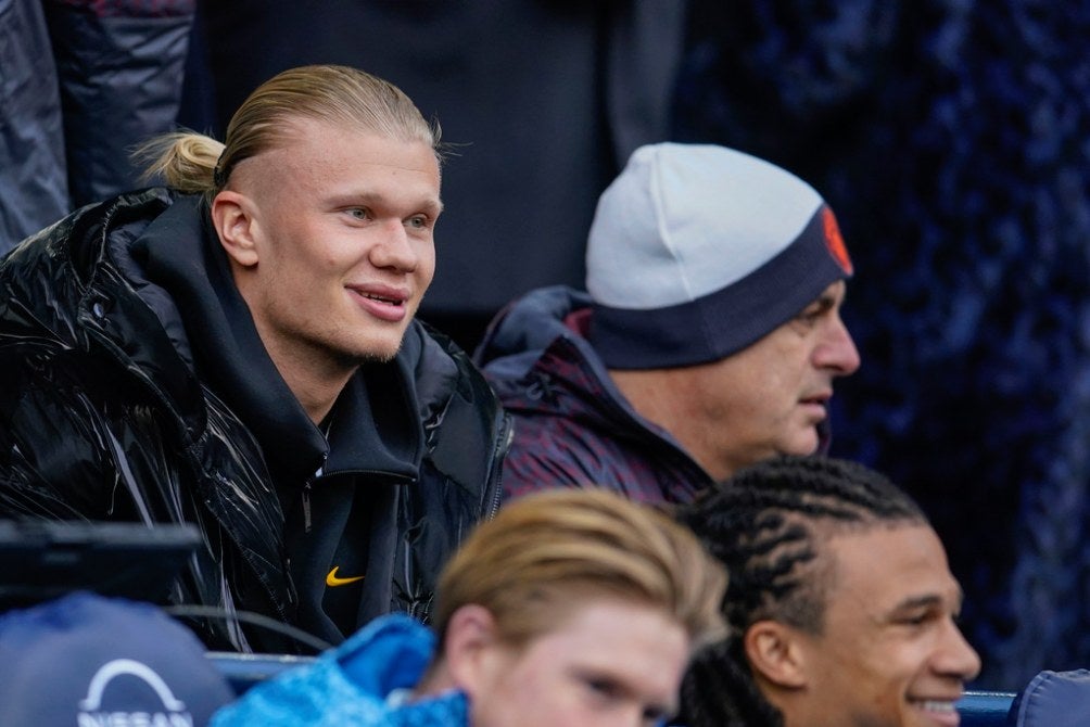 Haaland en el partido ante Huddersfield Town