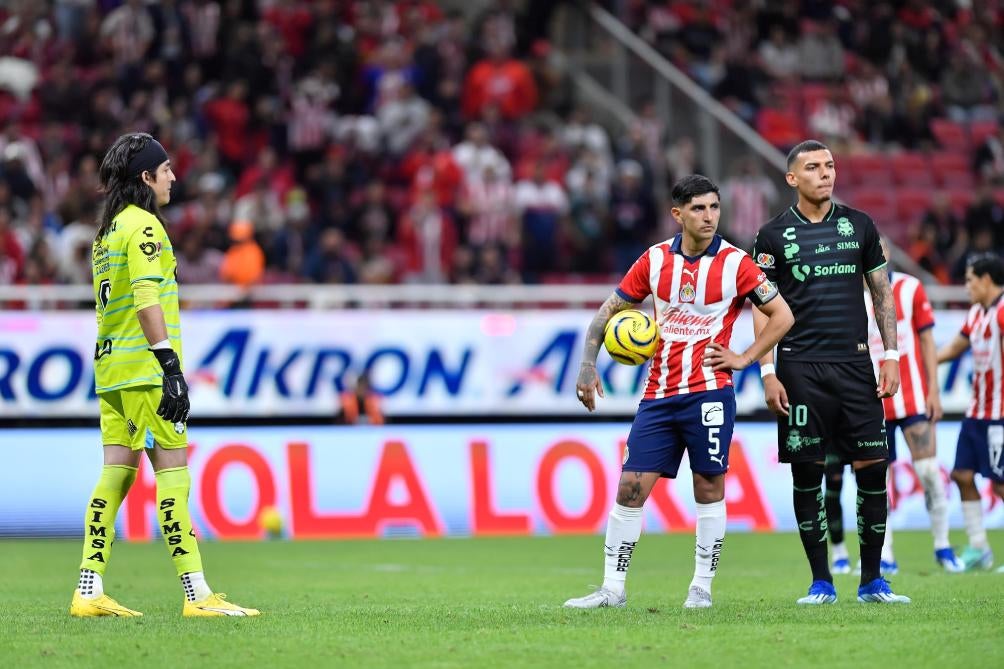 Acevedo durante el partido ante Chivas