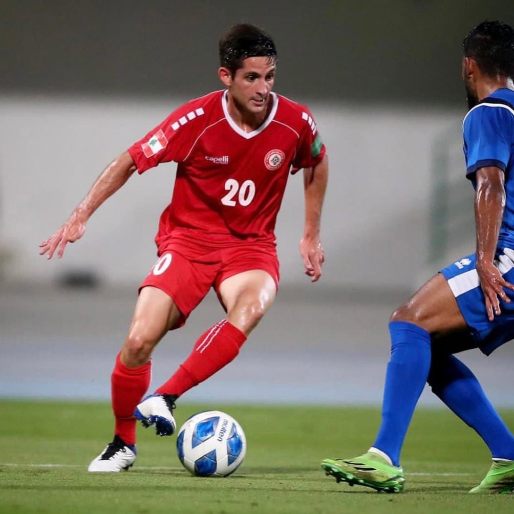 Daniel en su primer llamado a la Selección de Líbano