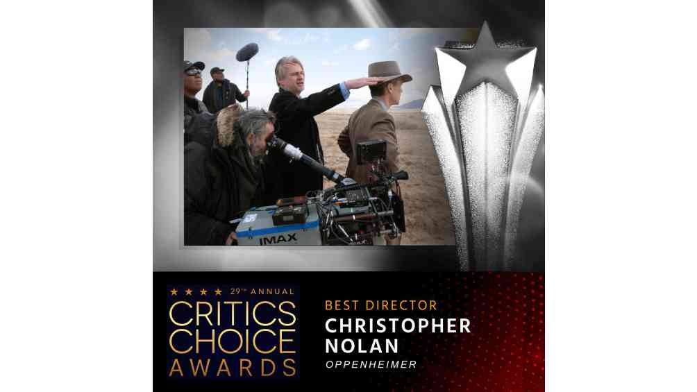 Christopher Nolan fue elegido como el 'Mejor Director'. 