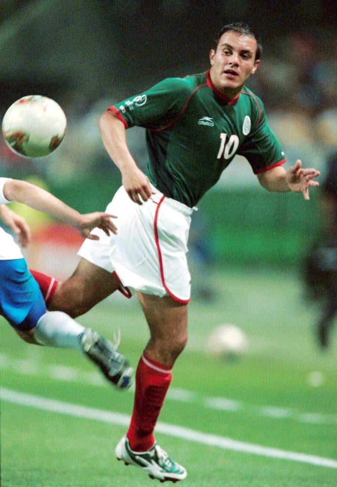 Blanco con la Selección Mexicana en 2002