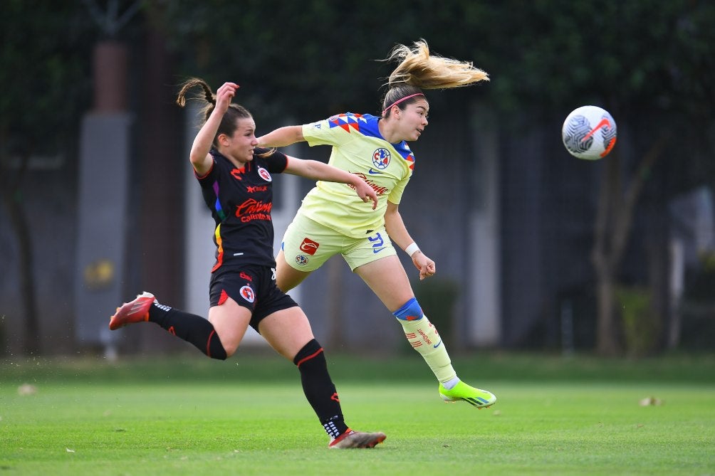 Katty Martínez en el juego ante Tijuana