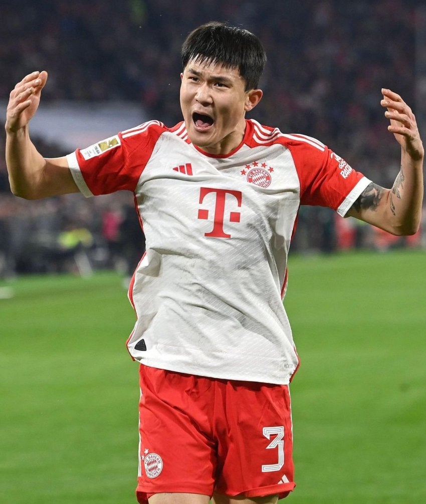 Kim Min-jae en un juego del Bayern