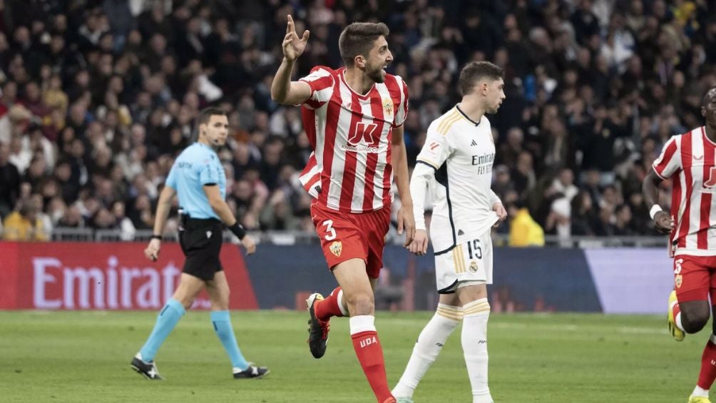 Almería en el segundo gol ante el Real Madrid