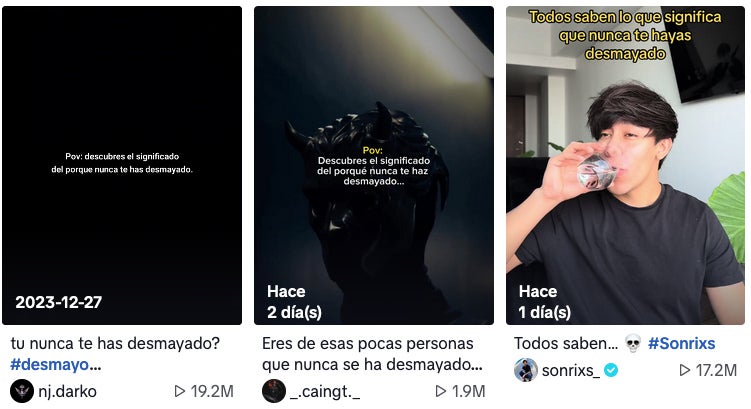 El tema del desmayo es una broma dentro de TikTok.