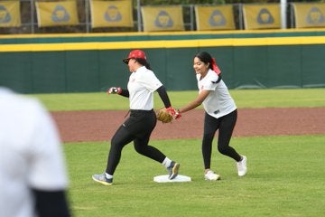 Diablos Rojos Femenil en entrenamiento 