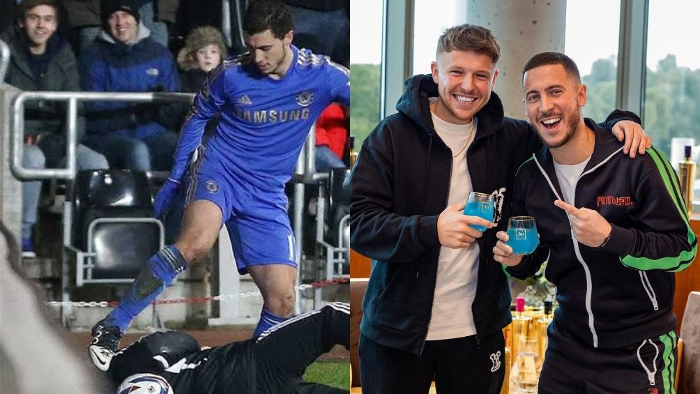 Hazard se reencuentra con recogepelotas al que pateó hace 10 años, ahora es un empresario multimillonario