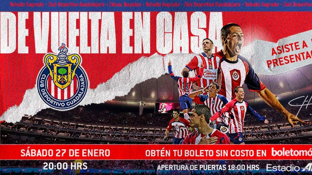 Así anunciaba Chivas la presentación de Chicharito