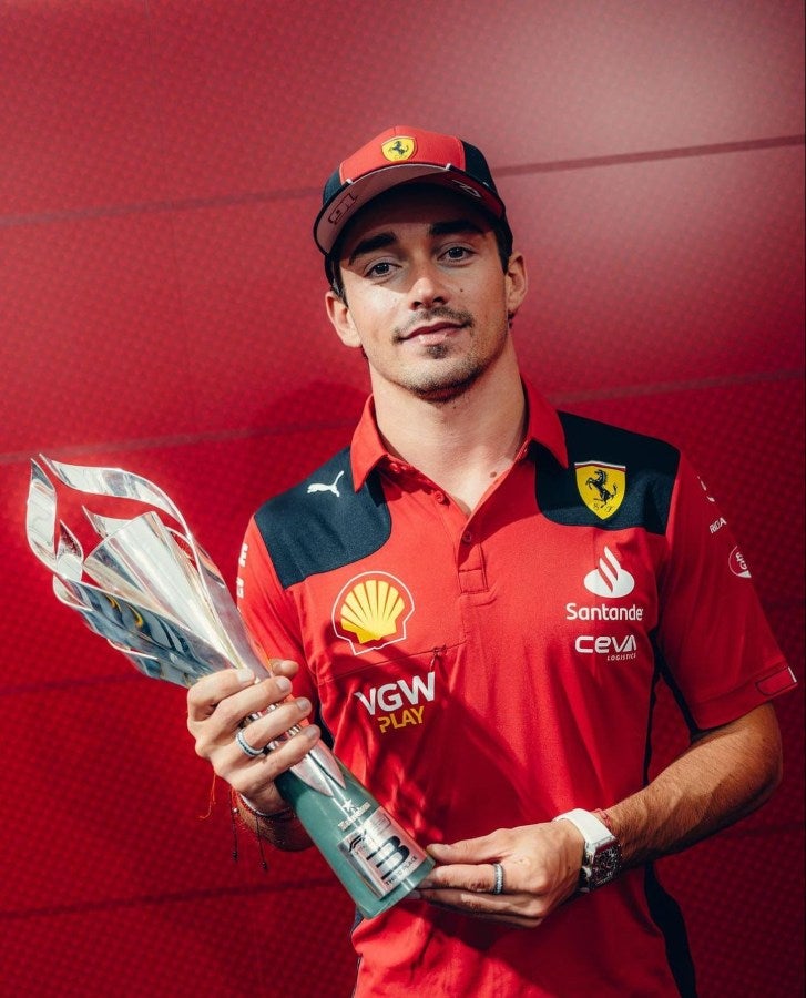 Charles Leclerc tras su podio en el Gran Premio de México