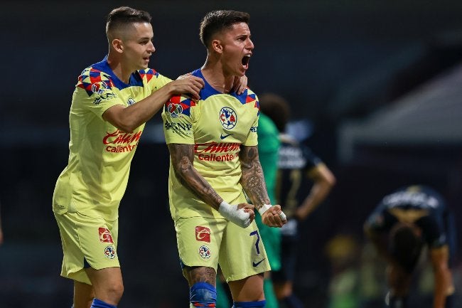 Brian Rodríguez, en festejo de un gol