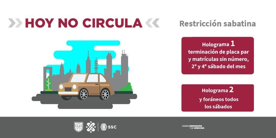 Hoy No Circula sabatino: ¿Qué vehículos descansan este 27 de enero?