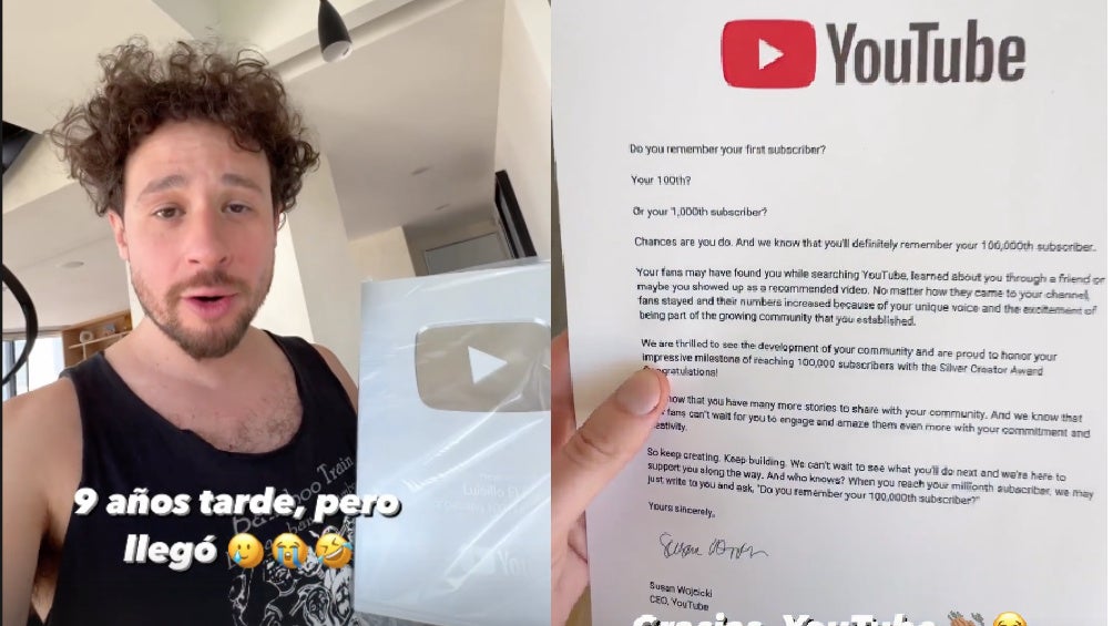 El influencer dijo que el paquete le llega nueve años más tarde.