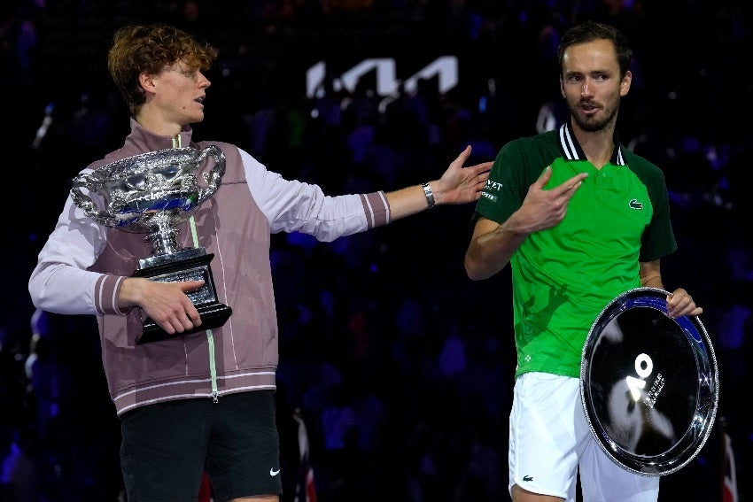 Medvedev cayó ante Sinner en el Australian Open