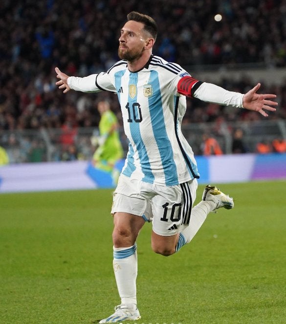 Lionel Messi festeja un gol