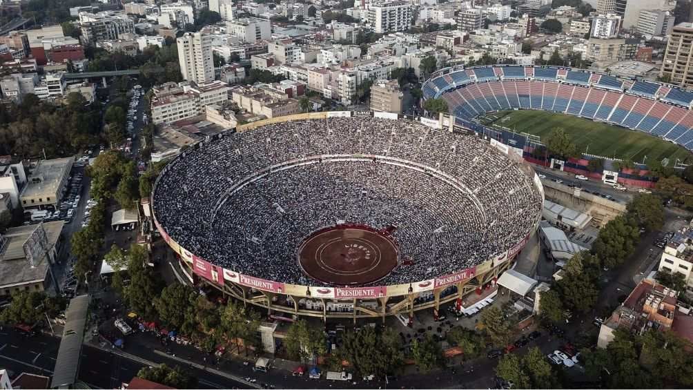 La panoramica de la Monumental Plaza de Toros México