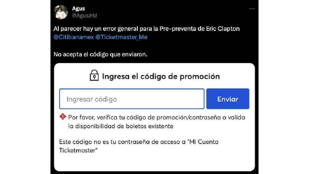 Varios usuarios reportan fallas en el sistema al intentar comprar un boleto. 