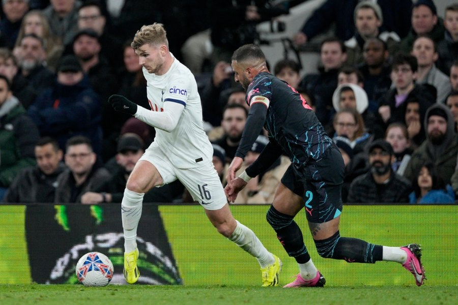 Timo Werner con el Tottenham