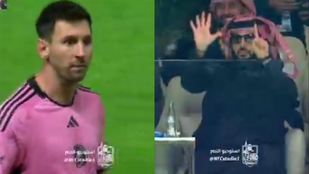 ¡Un 'six' y a dormir! La épica reacción de Turki Sheikh al cambio de Lionel Messi ante Al-Nassr