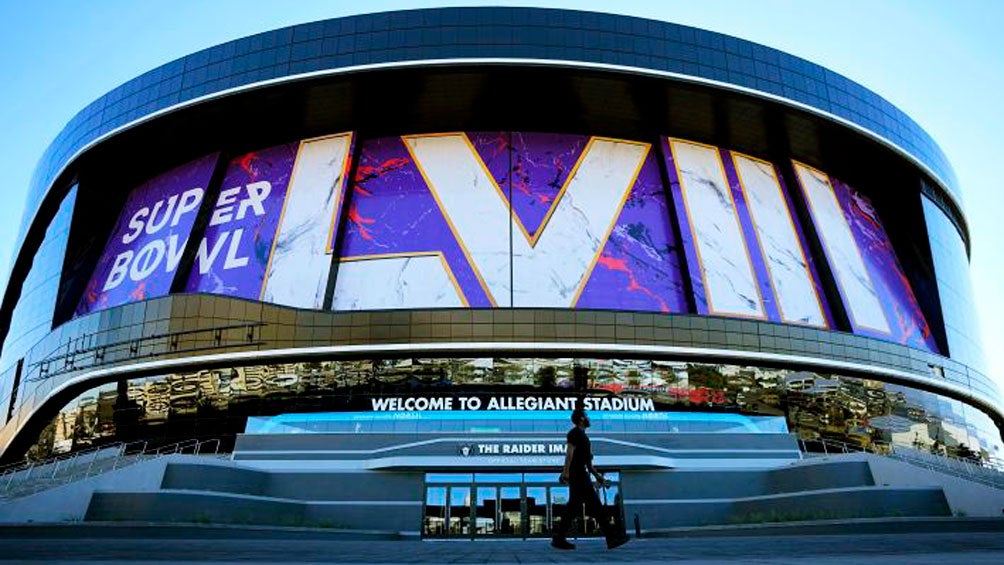 El majestuoso Allegiant Stadium previo al Super Bowl 2024 