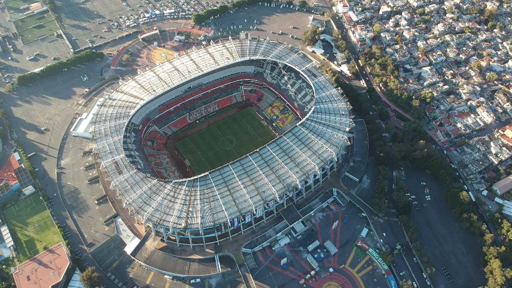 El Estadio Azteca visto desde las alturas 