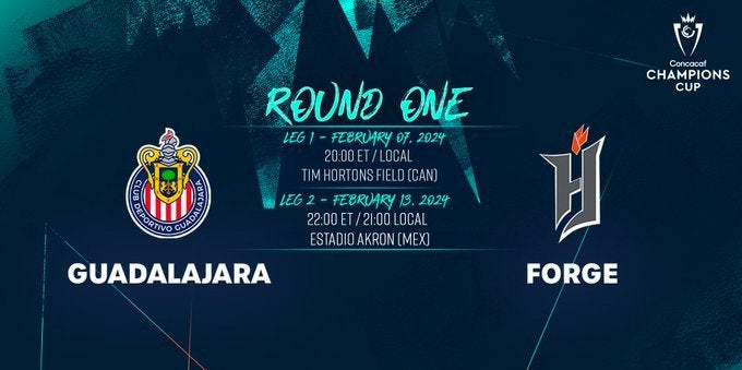 Horario del juego entre Chivas y Forge FC