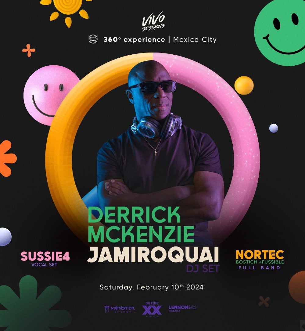 Derrick McKenzie, de Jamiroquai, estará junto a Sussie 4 y Nortec.